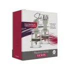 Krūšu galu un klitora piesūcekņi S/M – balti Foto 3