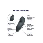 Satisfyer Tap & Climax 2 вибратор – серый — Фото 4
