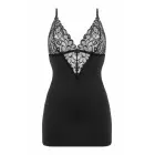 Christine Riley Babydoll Black - Elegant Sheer Lace Lingerie, Size Adjustable — Фото 4