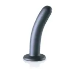 Гладкий силиконовый G-точки дилдо – 14.5 cm (6″) – Серый — Фото 10