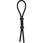 OHMAMA Adjustable Silicone Dual Intimate Ring – Black — Photo 2