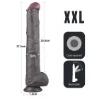 XXL Bendable Dual Layered Silicone Dildo – 36.8 cm (14.5″) – Black — Photo 17