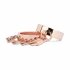 Rosy Gold Adjustable Metal Handcuffs with Quick Release, Rose Gold Finish — Photo 4