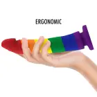 Mythology Devon Pride – liquid silicone fantasy dildo with suction cup – rainbow – L — Photo 2