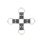 Ouch! Bonded Leather Hogtie with Hand and Ankle Cuffs – Black — Photo 7