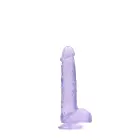Realistic Dildo with Balls and Suction Cup – 17 cm (6.7″) – Purple — Photo 2