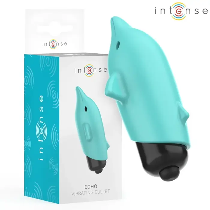 Intense Echo taskuvibraator – 8 cm (3.15″) – sinine