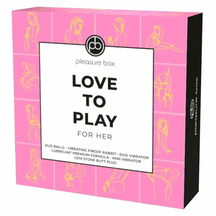 PLEASURE BOX Love to Play for Her – intimate wellness starter set with beginner devices