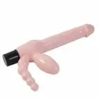 BAILE TPR bezsiksnu strap-on dildo ar vibrāciju – 25.4 cm (10″) — Foto 2