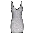 Cottelli PARTY Mesh Dress L with Rhinestone Embellishments – Black – L — Photo 6
