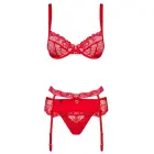 Obsessive Heartina apakšveļas komplekts – sarkans – L/XL — Foto 3