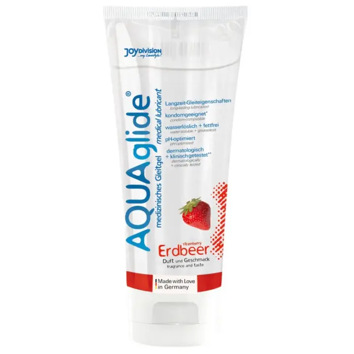 Joydivision AQUAglide Water-Based Strawberry Lubricant – 100 ml