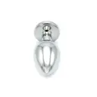 Dobais anālais spraudnis ar dārgakmeni – 6 cm (2.4″) – Caurspīdīgs — Foto 5