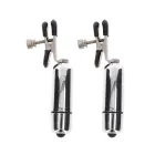 TABOOM Adjustable Vibrating Nipple Clamps – Silver — Photo 1