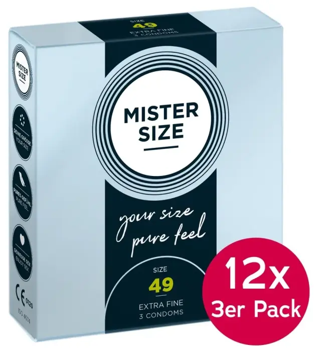 Mister Size eriti õhukesed kondoomid – 49 mm – 36 tk