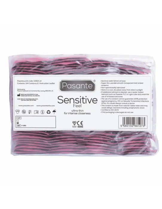 Pasante Sensitive Feel prezervatyvai – 144 vnt.