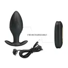 PRETTY LOVE - REGINA Vibrating Anal Plug – 18 cm (7″) – Black — Photo 5
