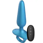 Slim Vibrating Anal Plug with Remote – Blue — Photo 10