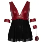 Cottelli Bondage Plus Babydoll 4XL Red Matte Look with Adjustable Restraints — Photo 6