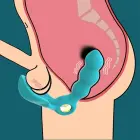 Stymulator-Angelo meeste prostata kolmekordse stimulatsiooni dildo – 15 cm – Sinine Photo