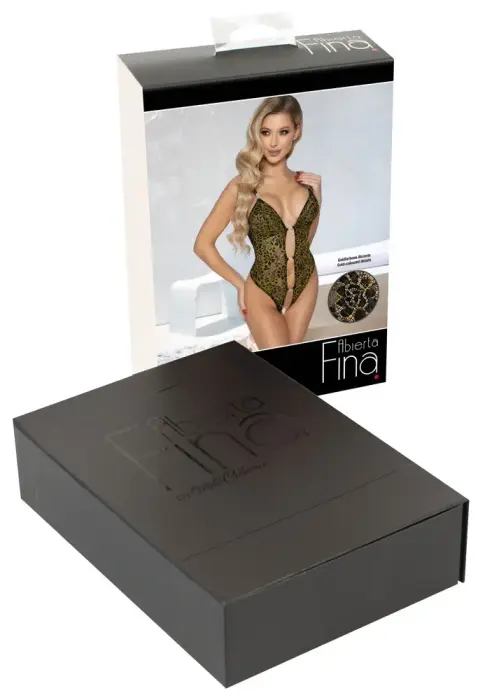 Abierta Fina mežģīņu bodijs – melns – S Foto 21