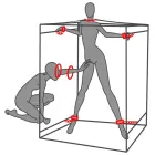 Secret Dome Scandale BDSM rotaļu kaste – melna un sarkana Foto 13