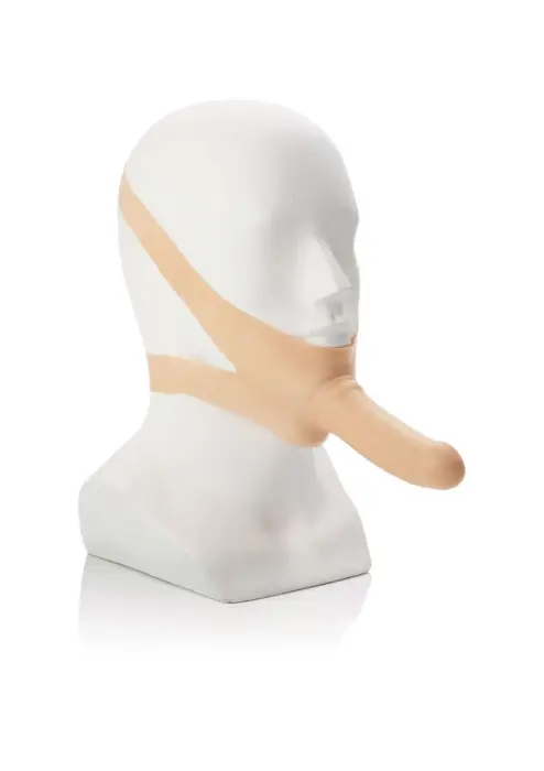 The Accommodator Gag with Latex Dildo – Skin Tone