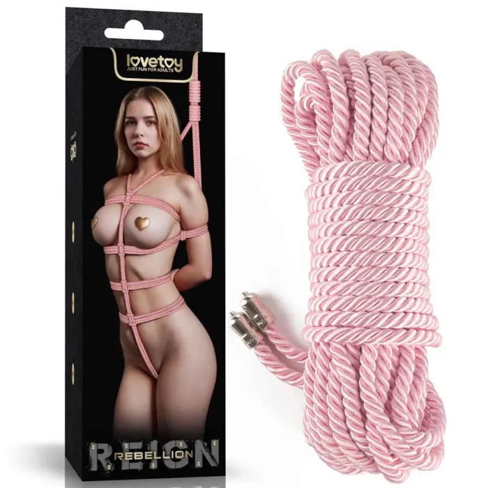 Rebellion Reign Rose – шелковистая верёвка для бондажа – розовый – 10 м