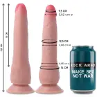 RockArmy Crusader Dual Density Dildo with Suction Cup – 21.5 cm (8.5″) – Skin — Photo 3