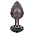 Diamond Heart Plug – L – Black — Photo 1