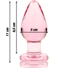 Ibiza Nebula Series Model 3 stikla anālais spraudnis – 11 cm (4.3″) – rozā — Foto 3
