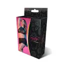 Magic Silk Polka Dot Mesh Halter and Skirt Set – Black – L/XL — Photo 1