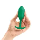 b-Vibe Snug Plug 2 raskusega anaaltapp – 11.4 cm – Roheline — Foto 4