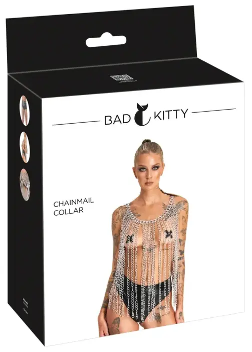 Bad Kitty Chainmail Collar and Belt – Silver