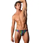 Male Power Thong with Pouch and Cock Ring – Rainbow – S/M — Photo 2
