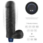 REAL SOFTEE Uzlādējams vibrējošs dildo – 23 cm (9″) – Melns Foto 3