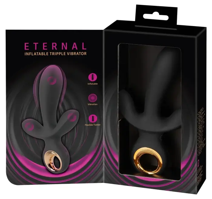 You2Toys Eternal piepūšams trīskāršs vibrators – 18.9 cm (7.4″) – rozā Foto 11