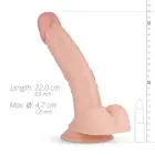 Derek reālistisks dildo ar piesūcekni – 22 cm (8.5″) – miesas krāsa — Foto 4