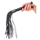 FFS Beaded Cat-o-Nine Tails intiimne piits 22cm must PU — Foto 2