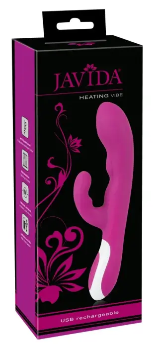 Javida divu motoru sildošais vibrators ar klitora stimulatoru – 22 cm (8.6″) – violets