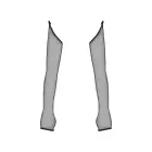 Obsessive garie tīkliņa cimdi – melni – XL/XXL Foto 1