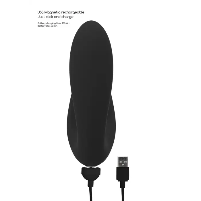 Desirable elastīgs gaisa pulsa vibrators – melns Foto 6