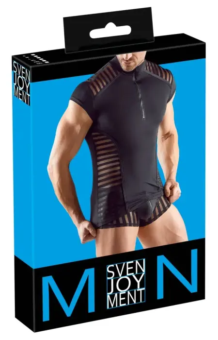 Svenjoyment Men's Shirt with Zip – Black – XL