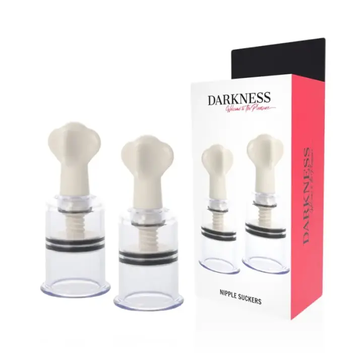 Darkness Nipple Suckers – transparent vacuum set – 2 pcs – 3.1 cm