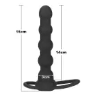 Vibrating Rock Balled Double Prober – носимое кольцо на пенис с анальным зондом – 13 см — Фото 10