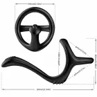 ARMONY TREASURE Double Support Ring Black – Dual Anatomical System — Photo 2