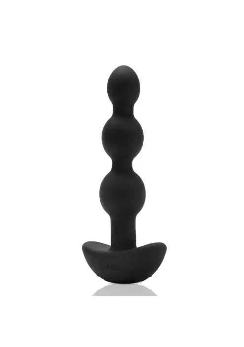 B-Vibe Triplet vibrējošas anālās krelles – Melns