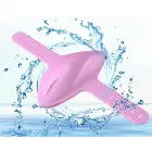 Rozā medicīniskā silikona strap-on vibrators – 10 vibrācijas režīmi Foto 9