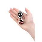 Sudraba anālais spraudnis ar dārgakmeni – M – Sarkans Foto 6