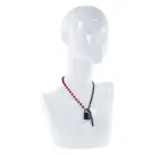 Sportsheets Ex's & Oh's Crystal Day Collar – рубиново-красные кристаллы – чёрная цепочка – регулируемый 22,8–50,8 см — Фото 4